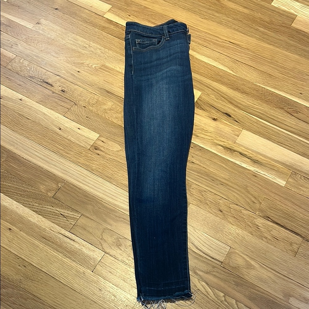 VERVET BY FLYING MONKEY Blue Ankle Cropped Jeans